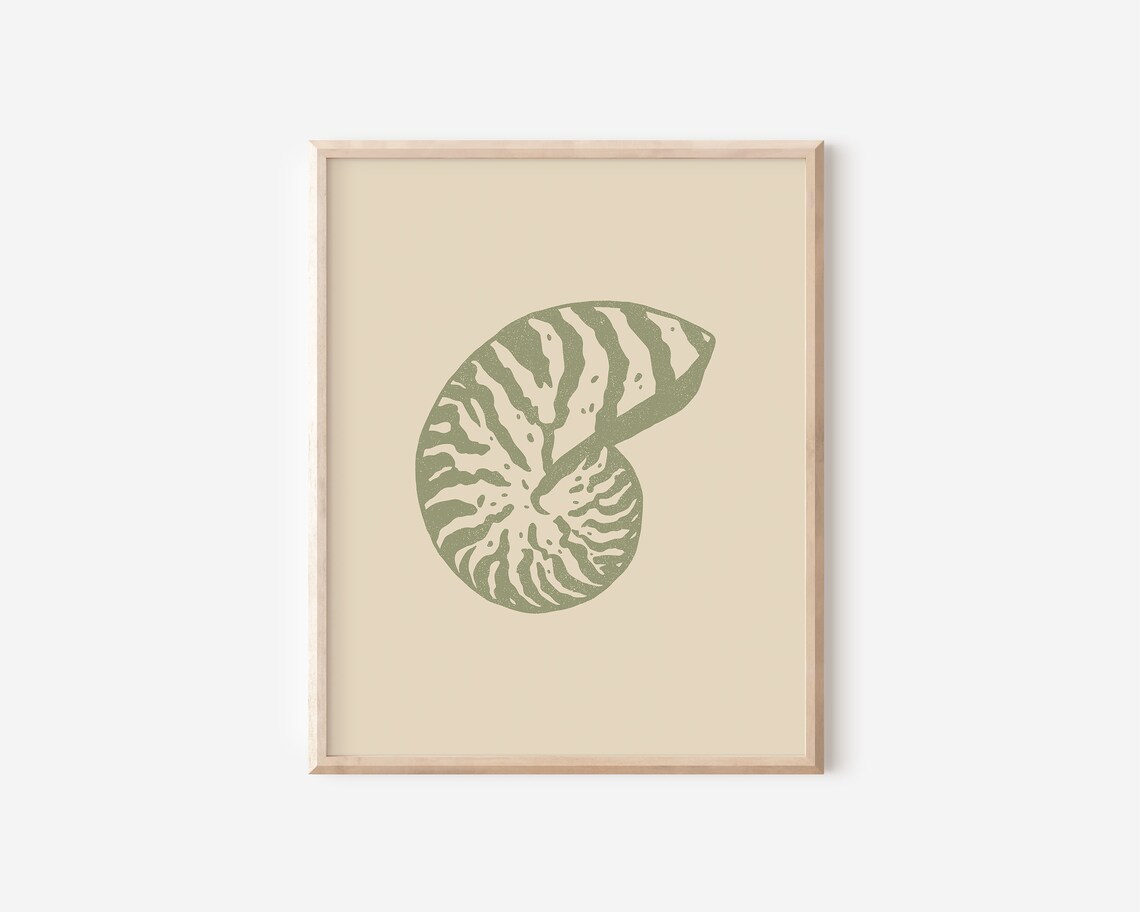 Seashell Art Print, Coastal Boho Line Art - Image 2