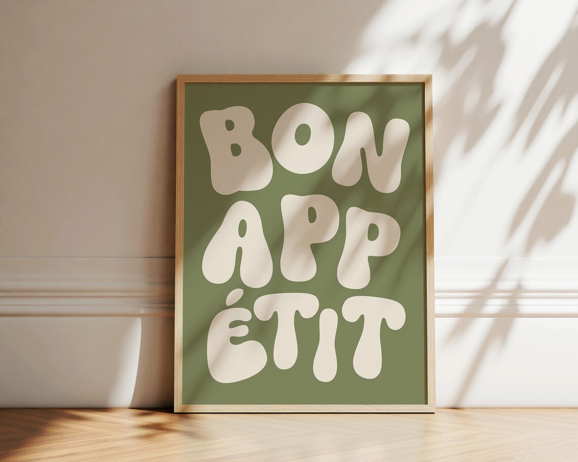 Bon Appetit Typography Art Print, Kitchen Wall Decor - Image 4