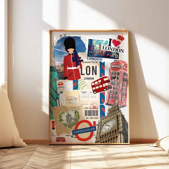 London Poster, England Travel Gift
