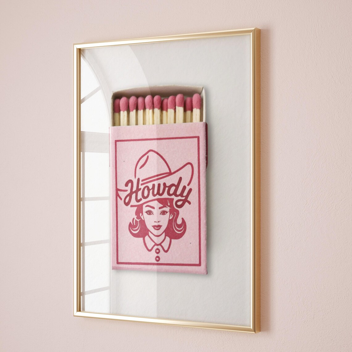 Vintage Cowgirl Matchbox, Retro Western Decor