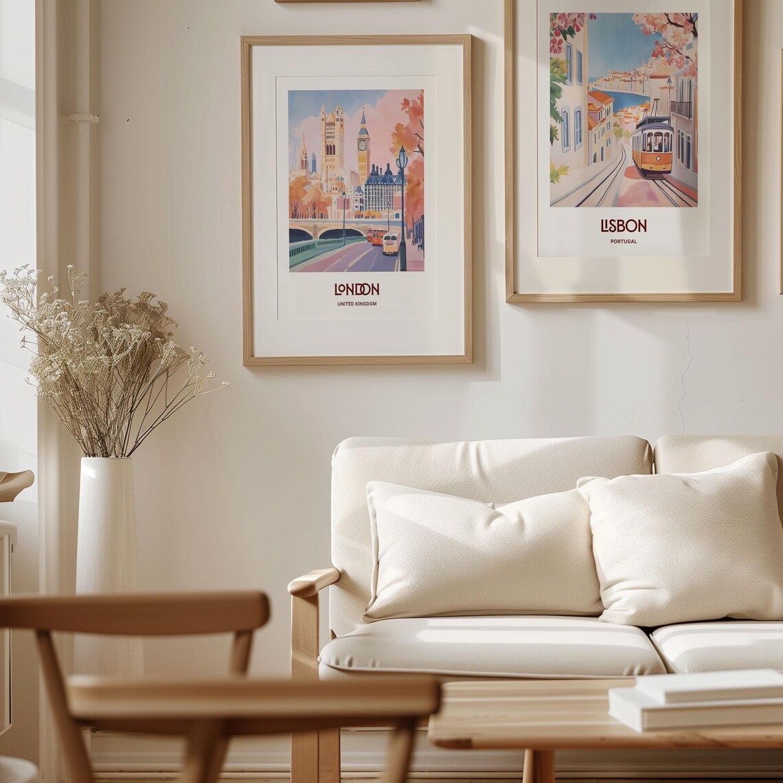 London Big Ben Print Minimalist London Wall Art Pastel Travel Poster United Kingdom Cityscape Decor Traveler Gift C35 27 - Image 4