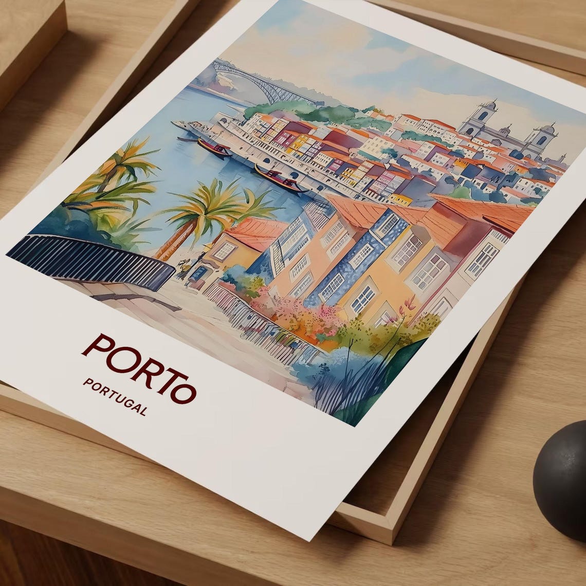 Porto Travel Print Porto Wall Art Minimalist Porto Illustration Portugal Home Decor Pastel Cityscape Poster C35 273 - Image 2