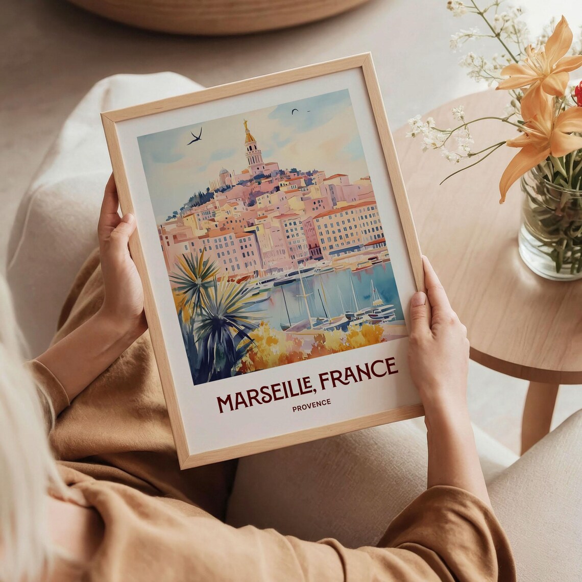 Marseille France Print French Riviera Art Minimalist City Skyline Pastel Wall Decor Travel Gift Housewarming Art C35 485 - Image 5