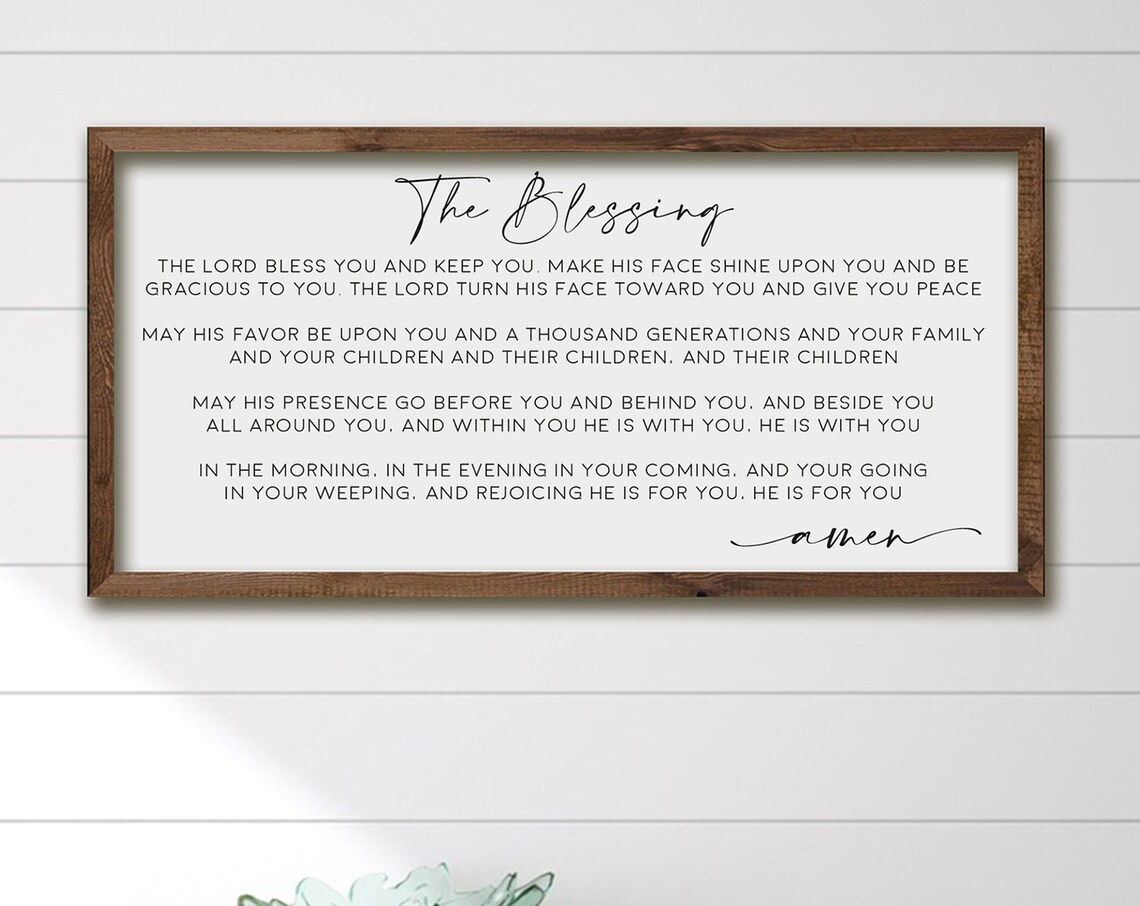 Kari Jobe Blessing Song Scripture, Christian Wall Art Print