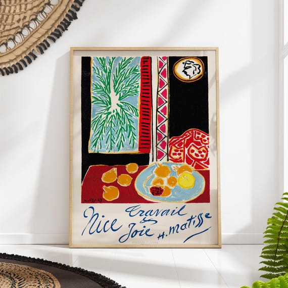 Matisse Still Life Print Pomegranates Art Deco Botanical Poster