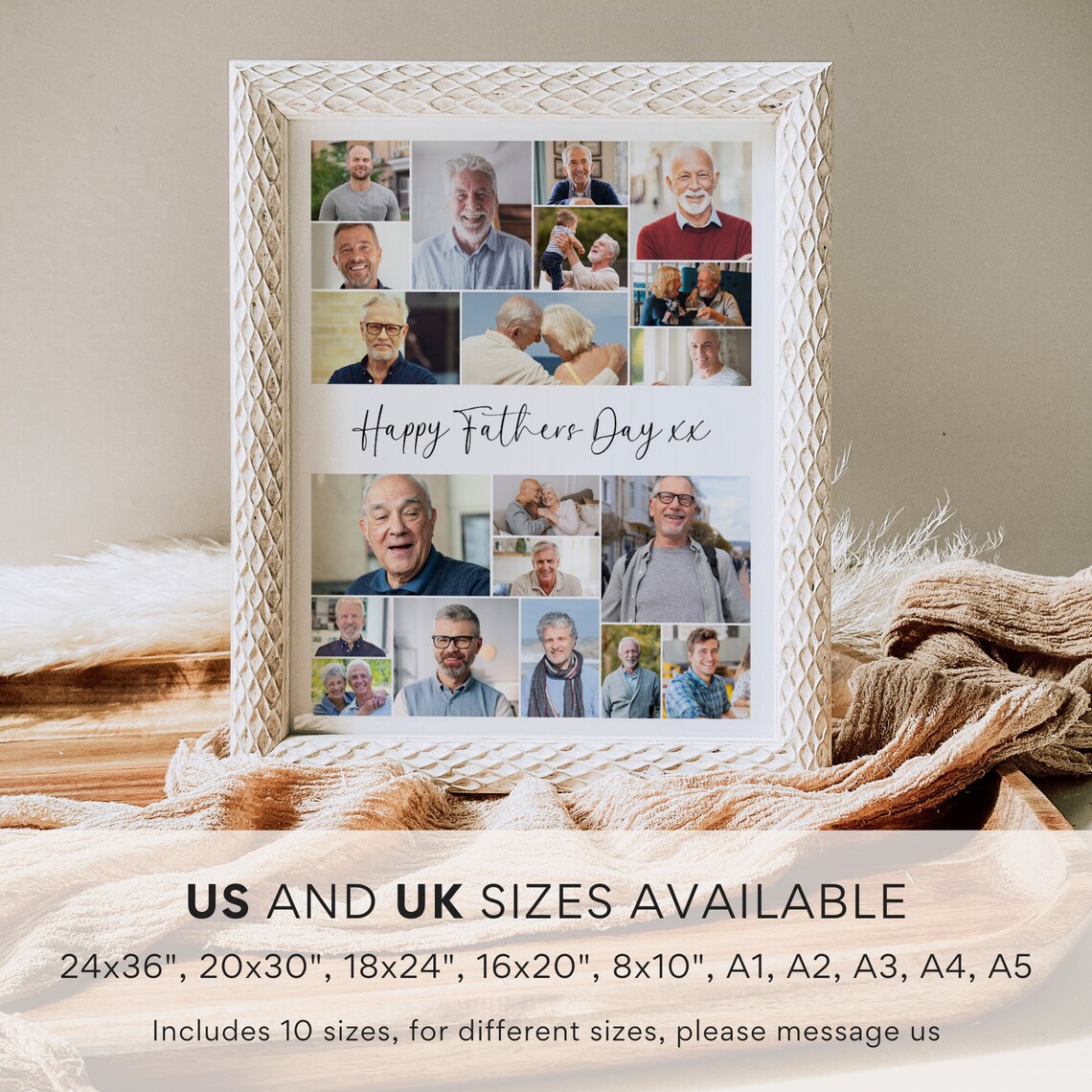 Father's Day Collage Photo Sign, Personalized Gift - Image 5