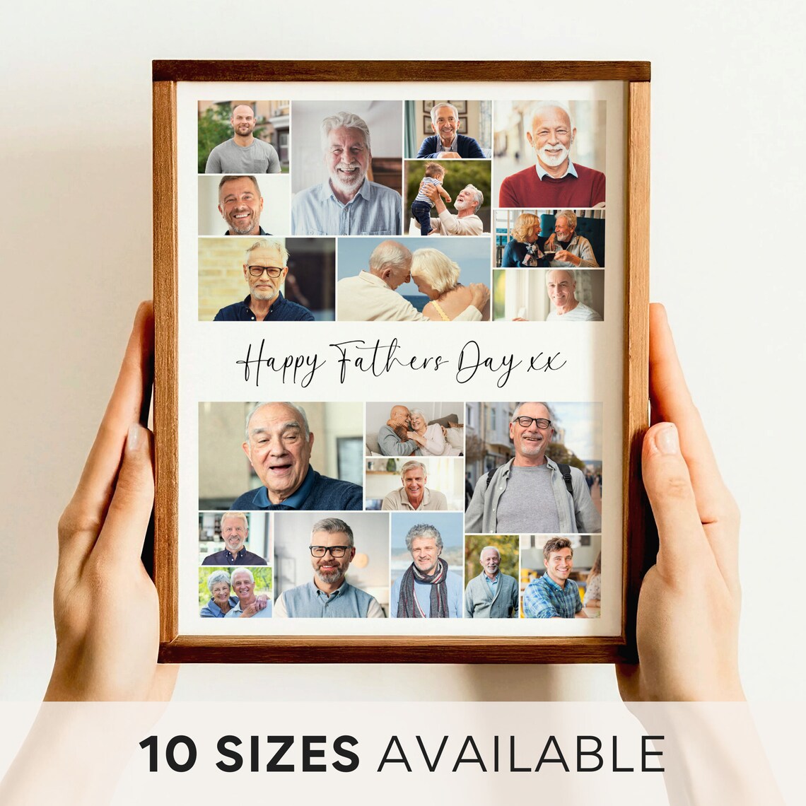 Father's Day Collage Photo Sign, Personalized Gift