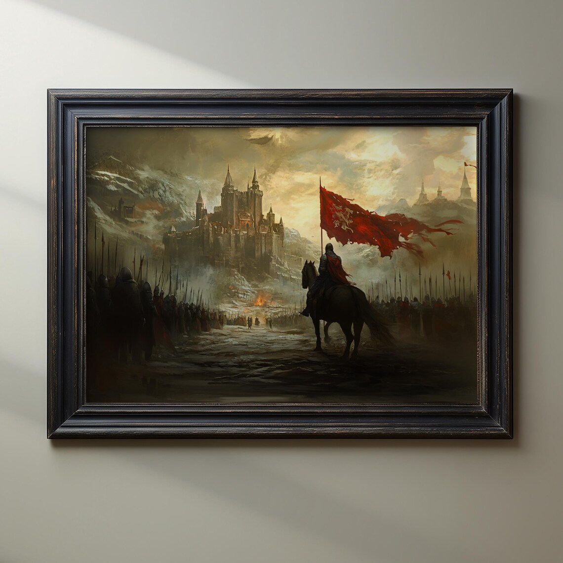 Medieval Battle Fantasy Knight Castle Art Print - Image 4