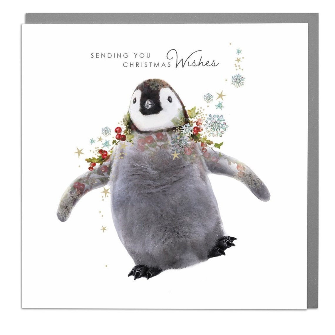 Penguin Cute Happy Christmas Greeting Card