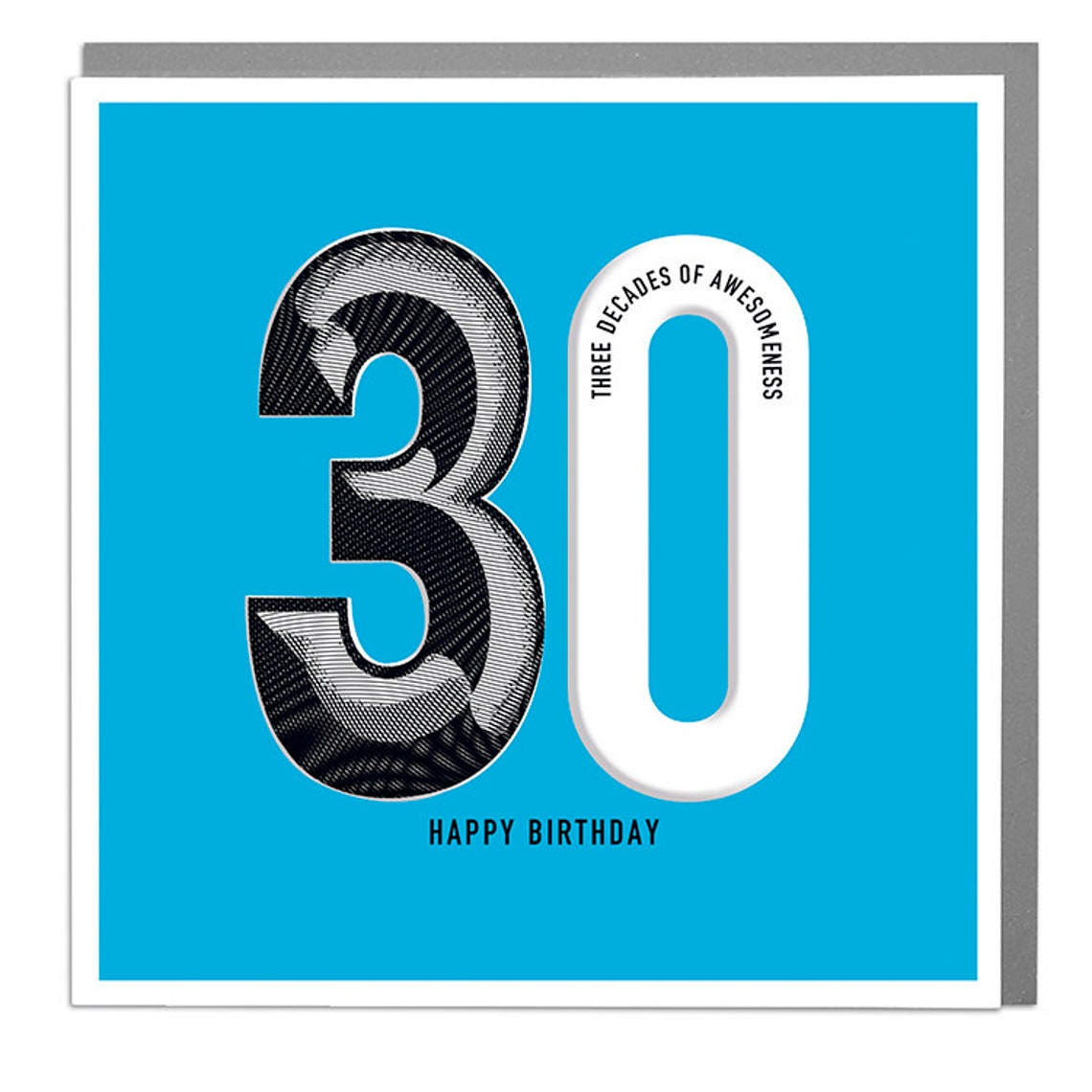 30th Birthday Card, Happy Birthday