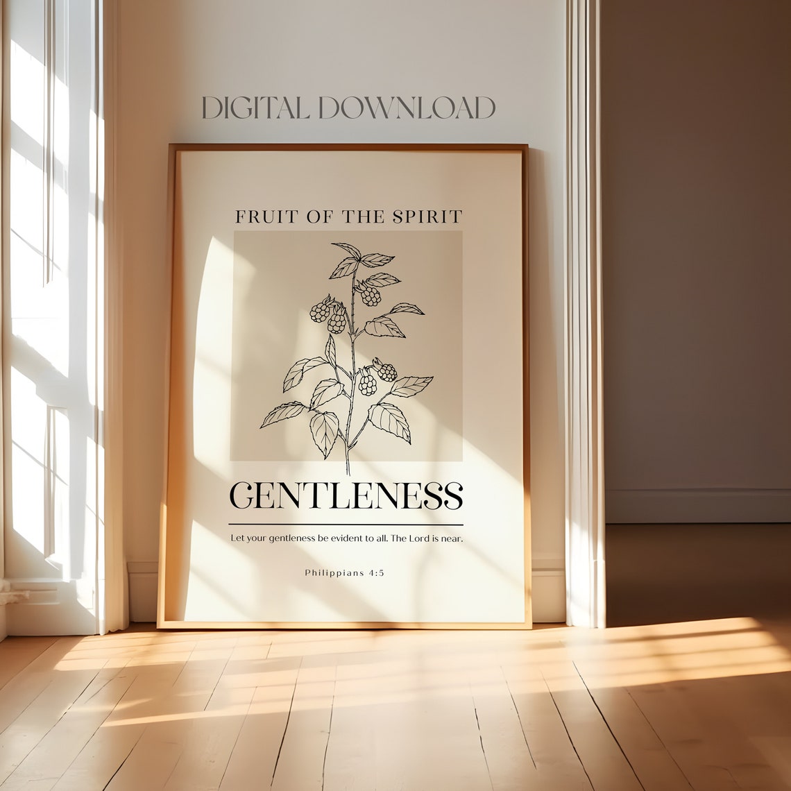 Fruit of the Spirit Gentleness Philippians 4:5 Scripture Poster - Image 4