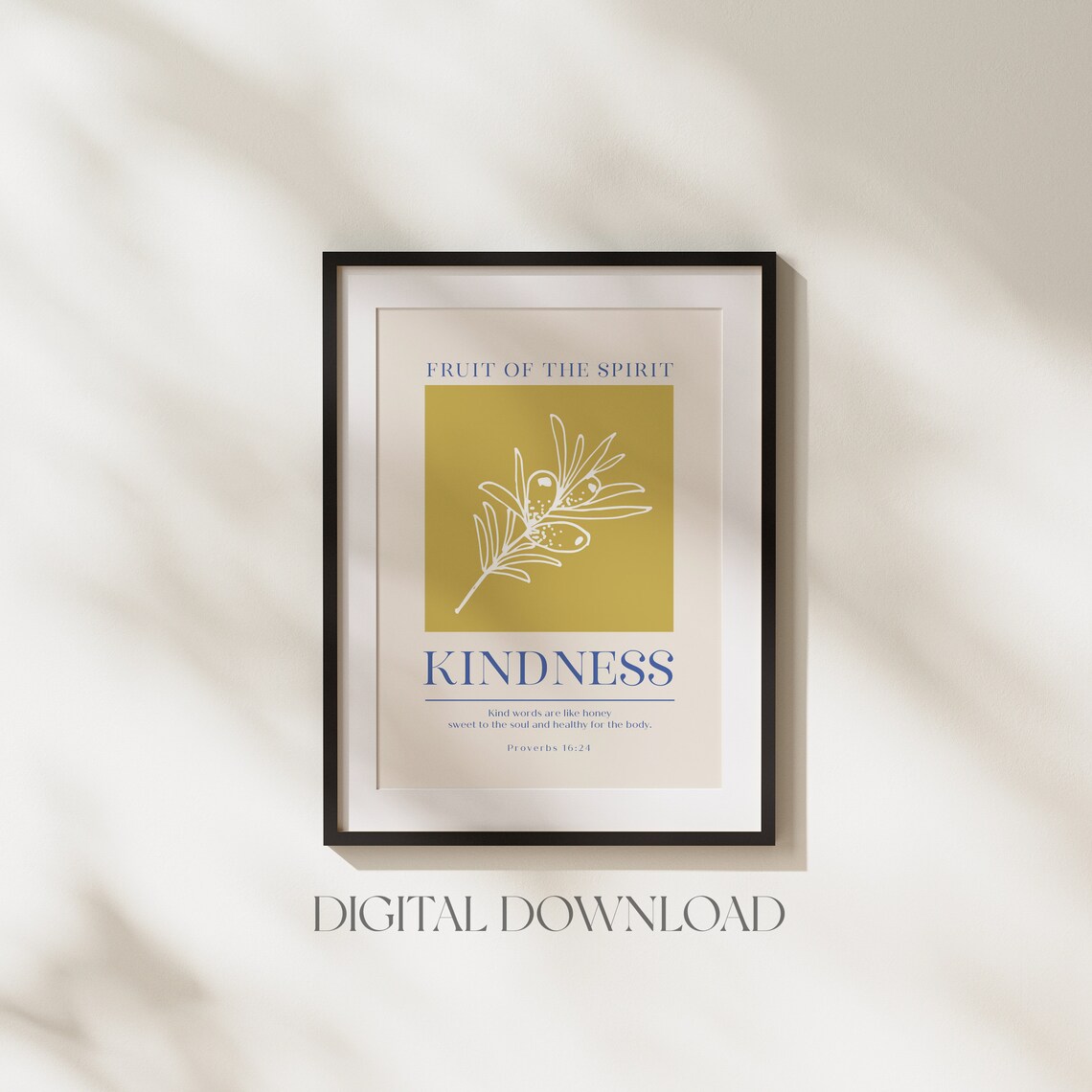 Fruit of the Spirit Kindness Proverbs 16:24 Botanical Art Print - Image 6
