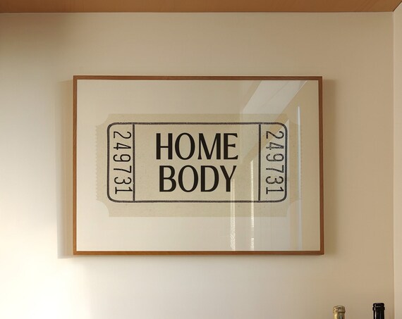 Home Body Cream Retro Ticket Stub Vintage Cozy Home Style Poster