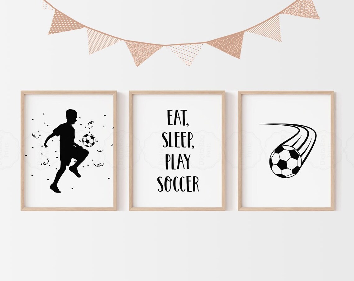 Soccer Wall Art for Boys Room, Soccer Print