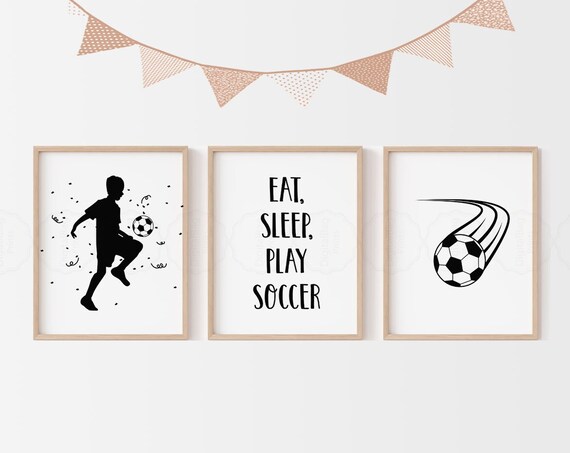 Soccer Wall Art for Boys Room, Soccer Print