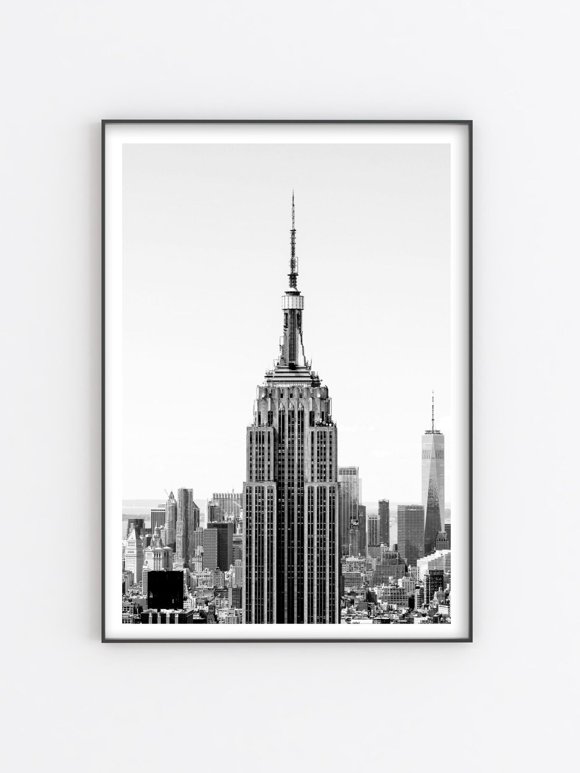 Empire State Building Skyline Black And White New York Photo Print - Image 3