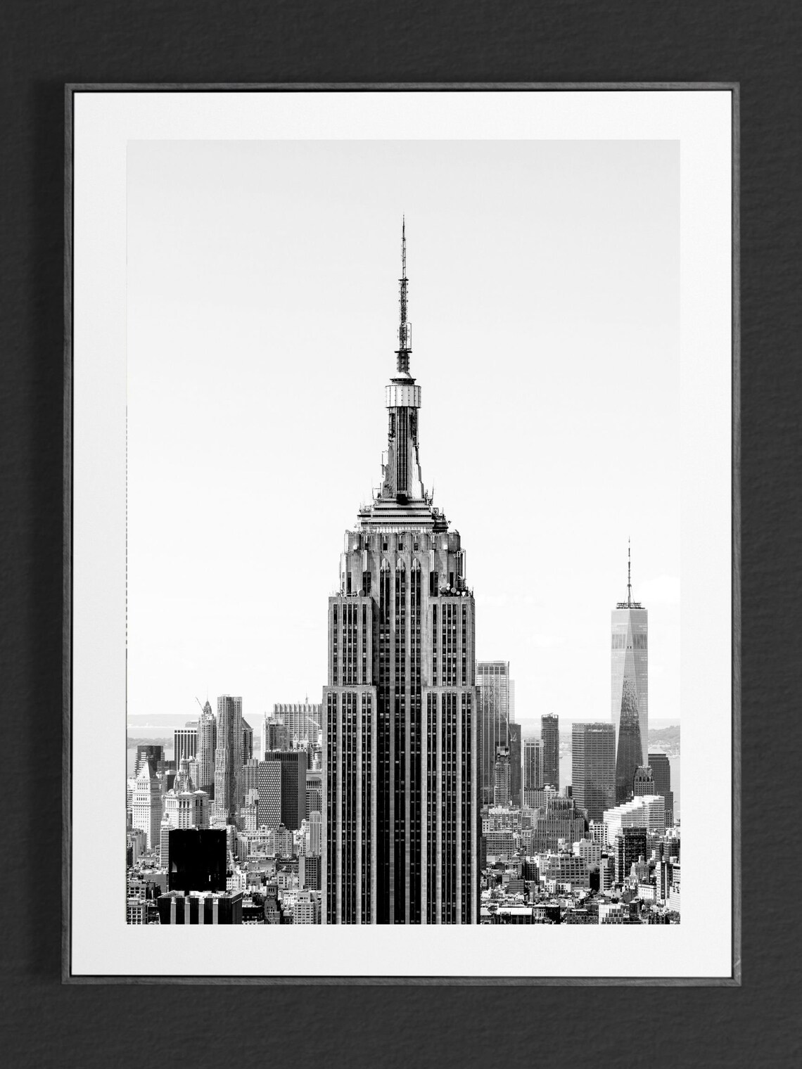 Empire State Building Skyline Black And White New York Photo Print - Image 5