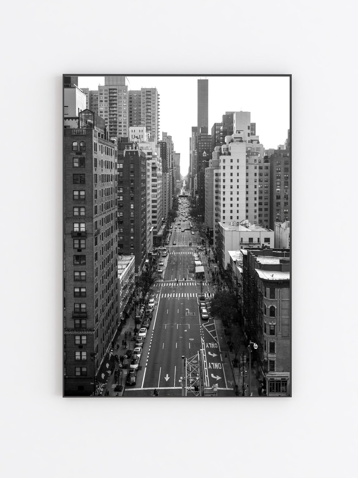 New York City Avenue Aerial Black And White Street Photo Poster - Image 3
