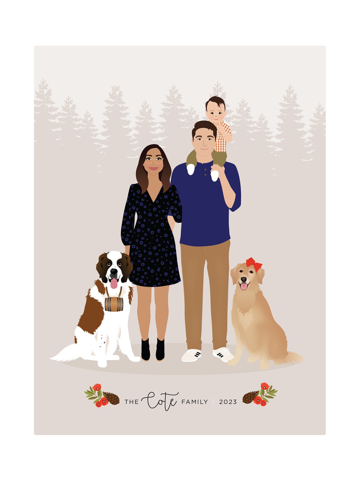 Custom Family Portrait, Additional Person - Image 4