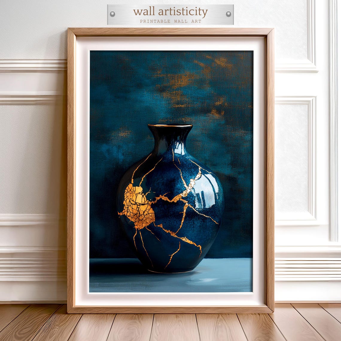 Kintsugi Japanese Broken Vase, Wabi Sabi Art Print