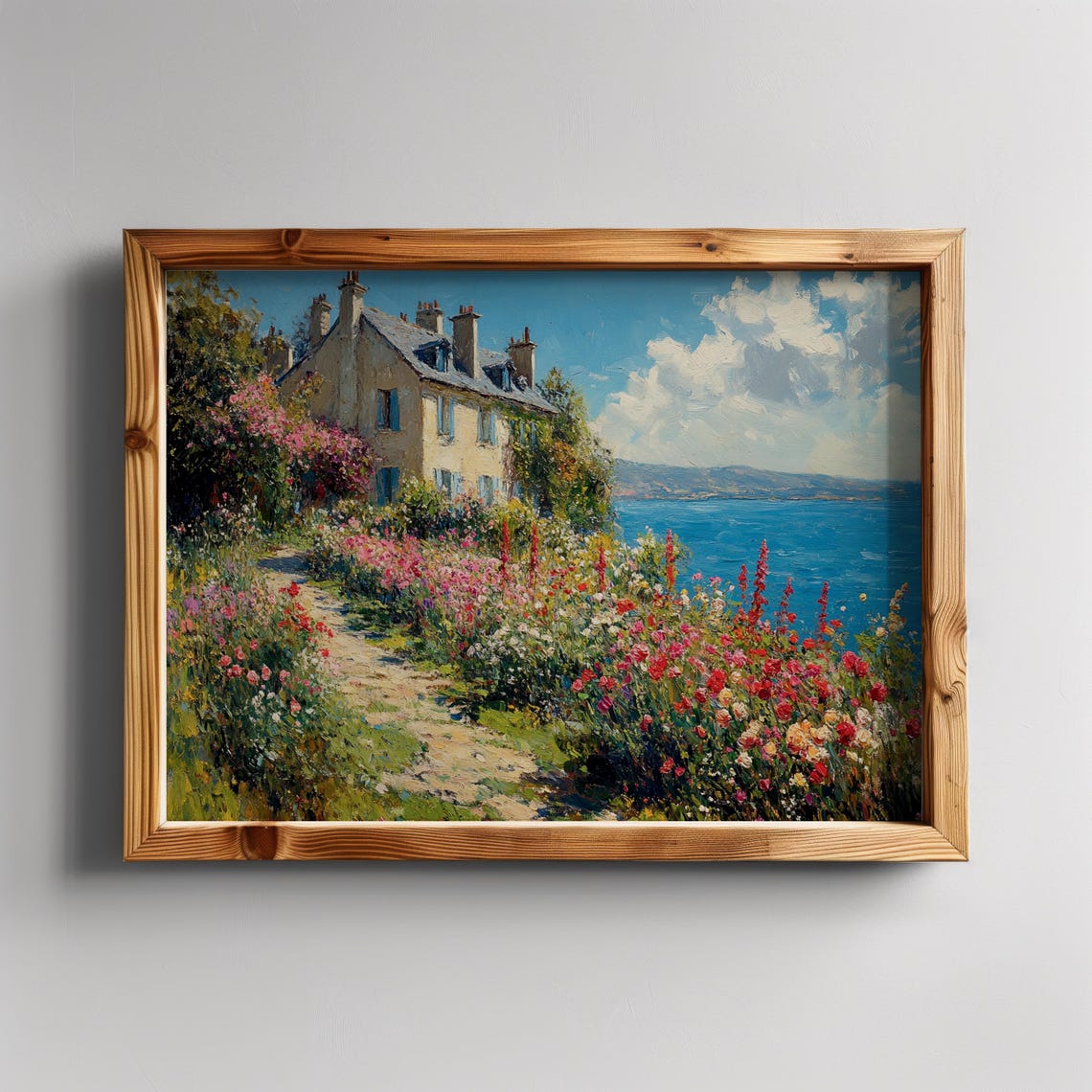 Impressionist Coastal Landscape, French Countryside