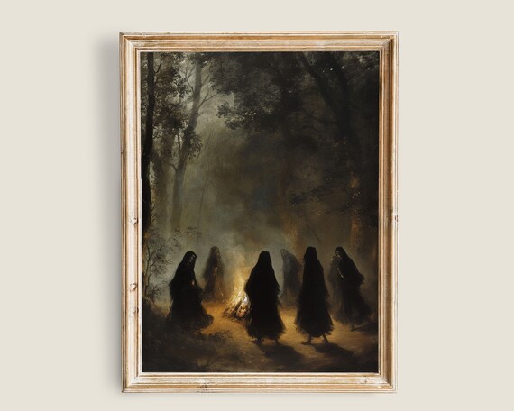 Dark Cottagecore Decor Gothic Wall Art Witch Occult Magic Art Vintage Dark Moody Fantasy Vintage