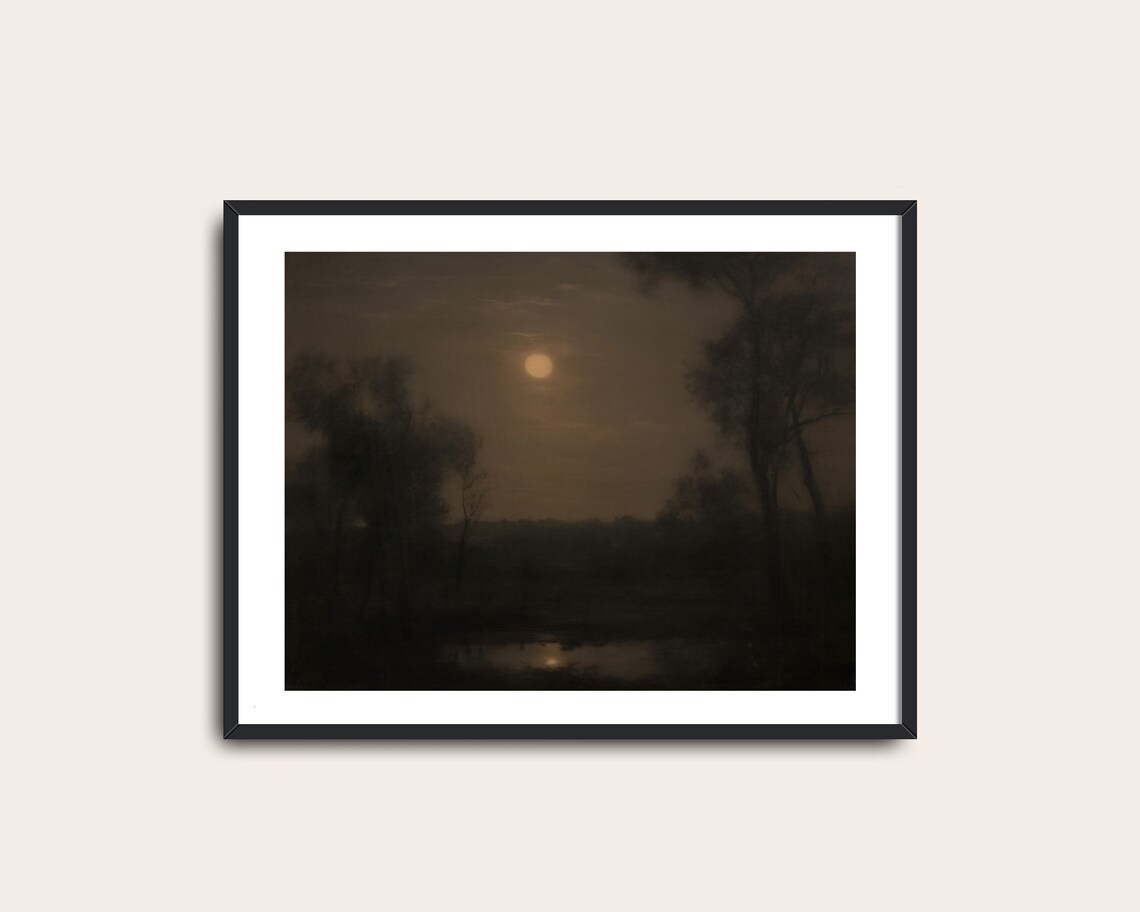 Moody Landscape Vintage Nature Landscape Art Print - Image 2