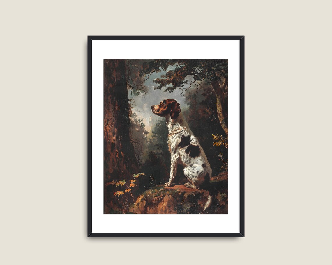 Setter Hunting Dog in Autumn Forest Vintage Sporting Art Poster - Image 2