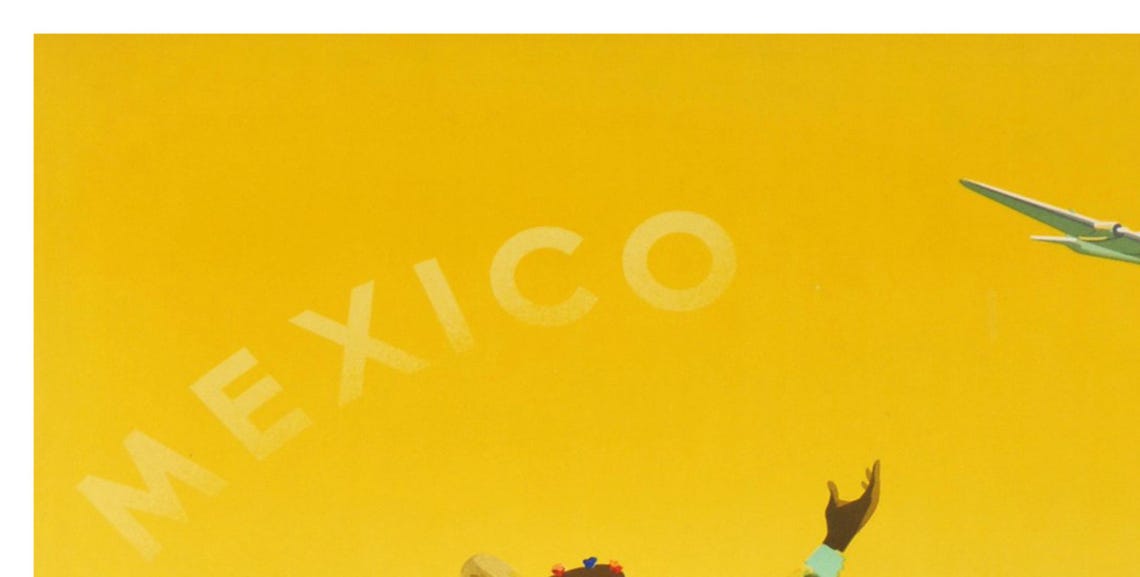 Mexico Aerovias Guest Charro Horseback La Route Du Soleil Poster - Image 2