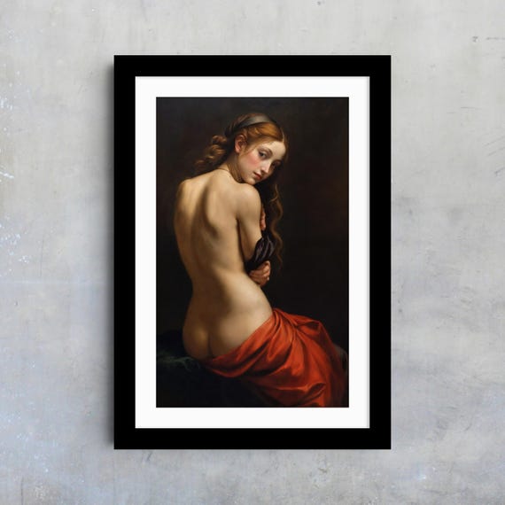 Vintage Renaissance Woman Print Classical Nude Woman Painting Elegant Home Decor Museum Gallery Style Sensual Artwork