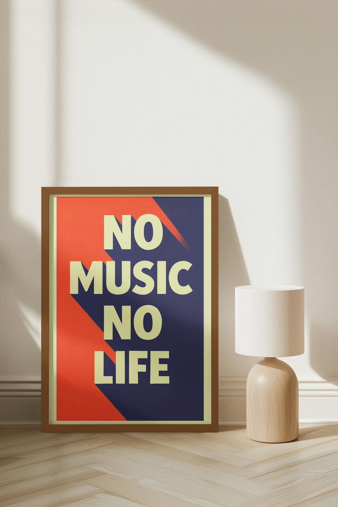 Bold Modern No Music No Life, Music Quote - Image 2