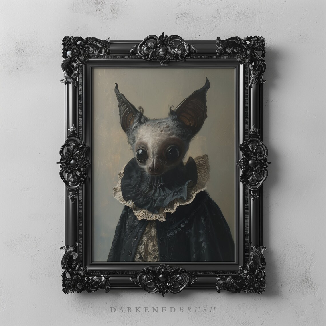 Gothic Bat Art, Victorian Vampire Vintage Poster