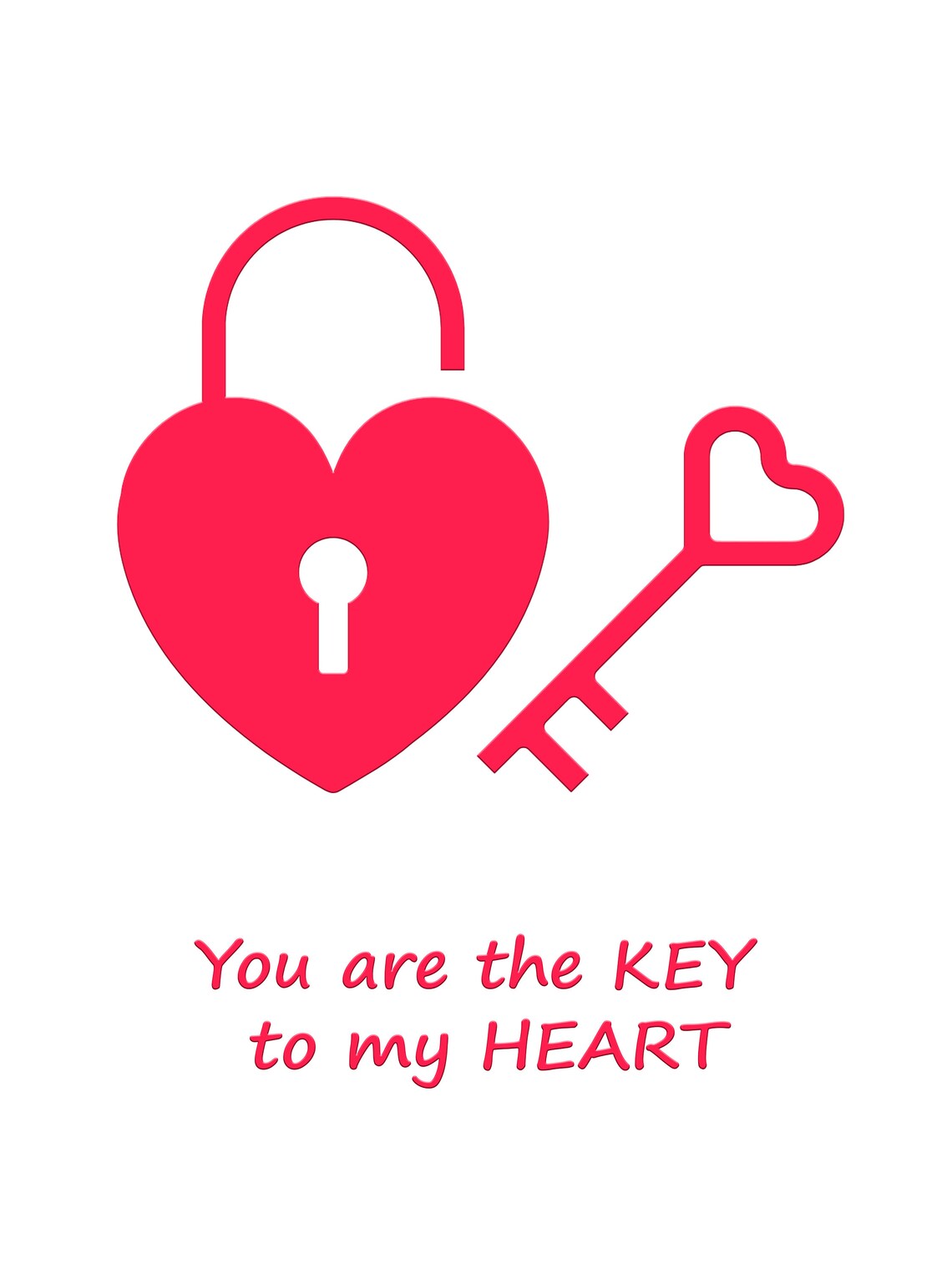 You Are The Key, Valentine Gift Wall Art - Image 3