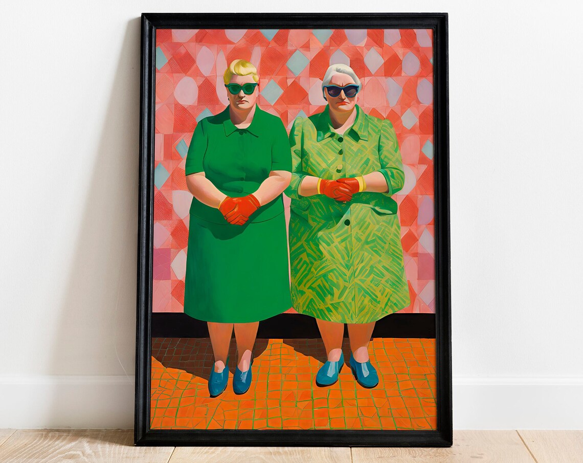 Large Ladies Modern Art Print, Bold Body Positivity