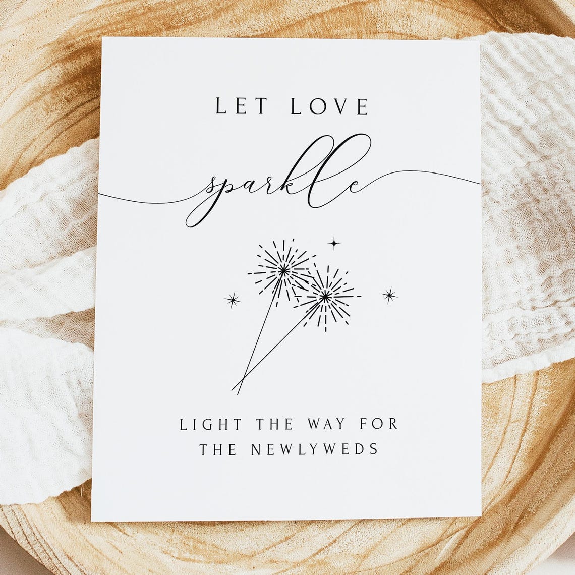 Let Love Sparkle Wedding Send Off Sign Minimalist Printable Poster - Image 3