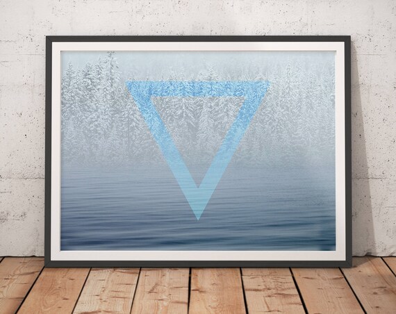 Poster Scandinavian Lake Decor Nordic Scandinavian Print Scandinavian Art Scandinavian Modern Geometric Decor Minimalist Art