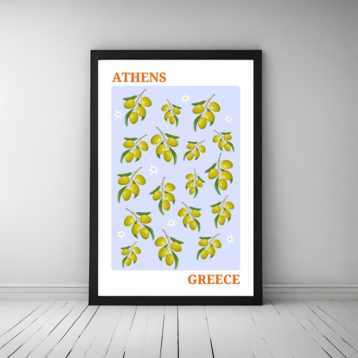 Athens Olives, Greece Travel Decor Print