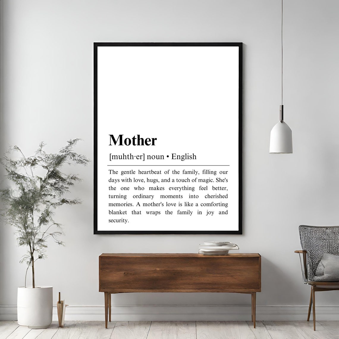 Mother Definition Gift Gifts For Mother New Mom Gifts Family Poster Mothers Day Gift Gifts For Her Definition Print - Image 2