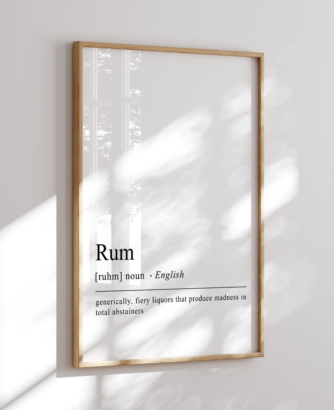 Rum Definition Print Bar Cart Decor Bar Accessories Bar Cart Print Funny Kitchen Wall Art Bar Art Instant - Image 2