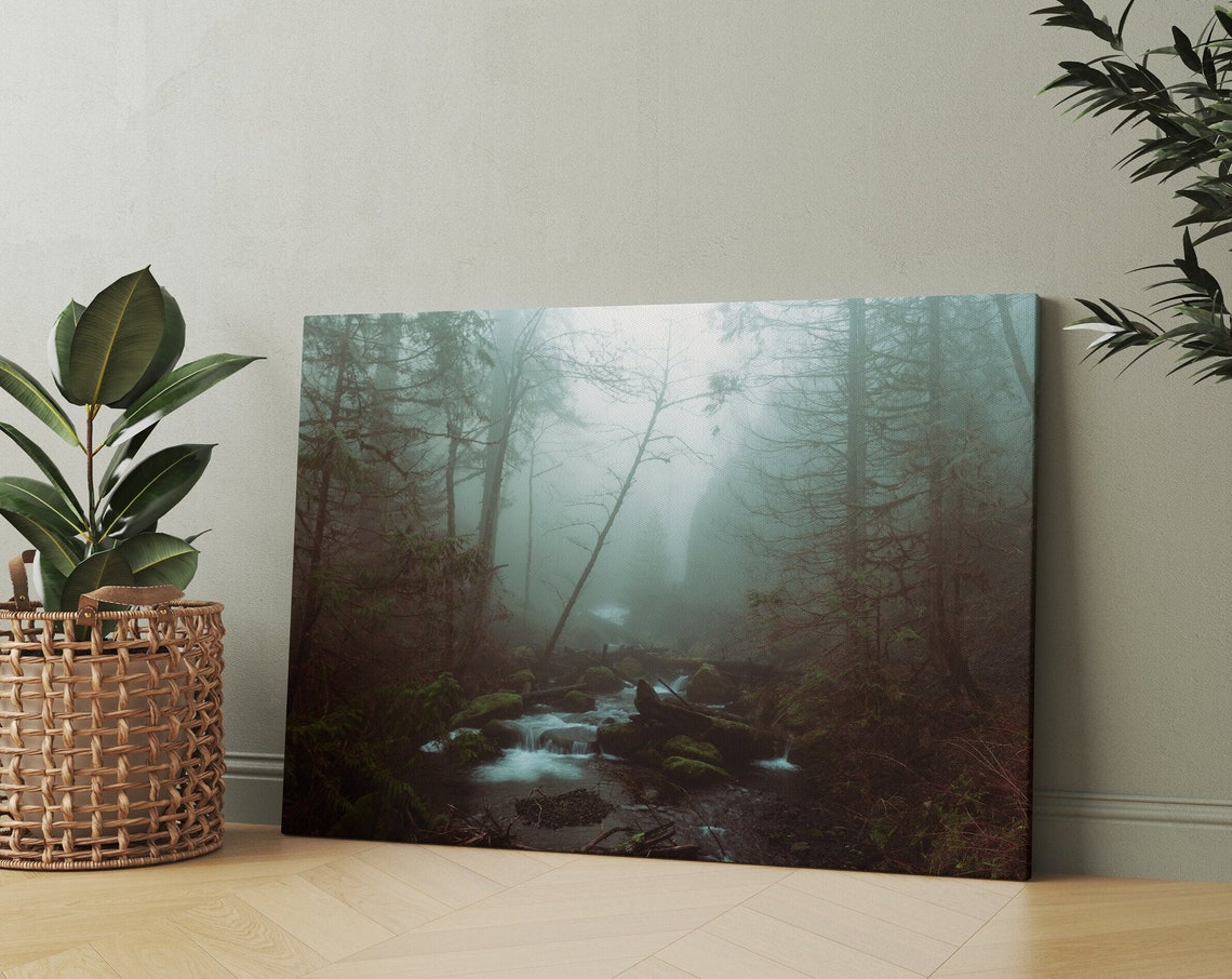 Foggy Forest Print Wall Art Foggy Trees Print Misty Forest Print Print Foggy Forest Wall Art Misty Forest Wall Art Print - Image 3