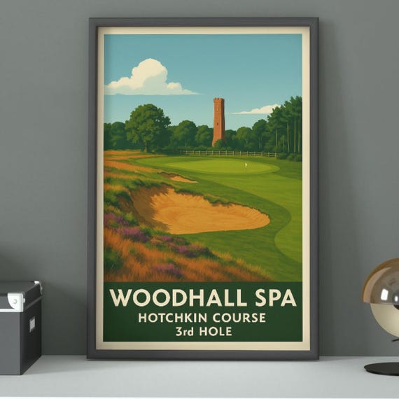 Woodhall Spa Golf Course Poster Vintage British Art Print