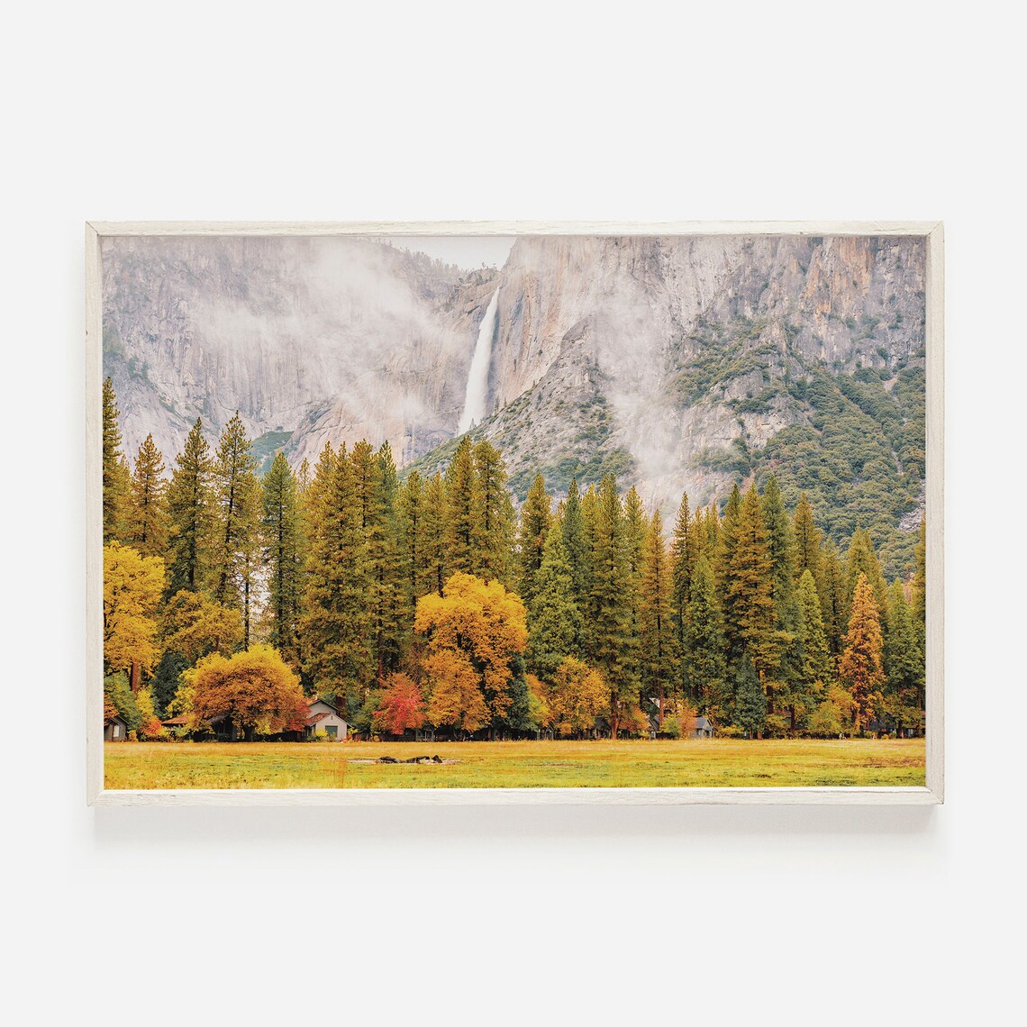 Yosemite Valley Autumn Forest Landscape Art Print