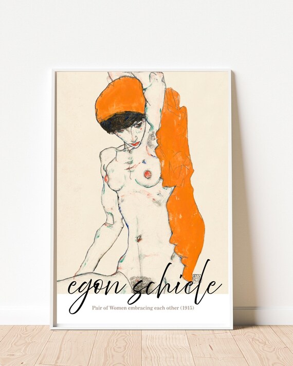 Egon Schiele Woman In Orange Hat 1915 Expressionist Art Poster