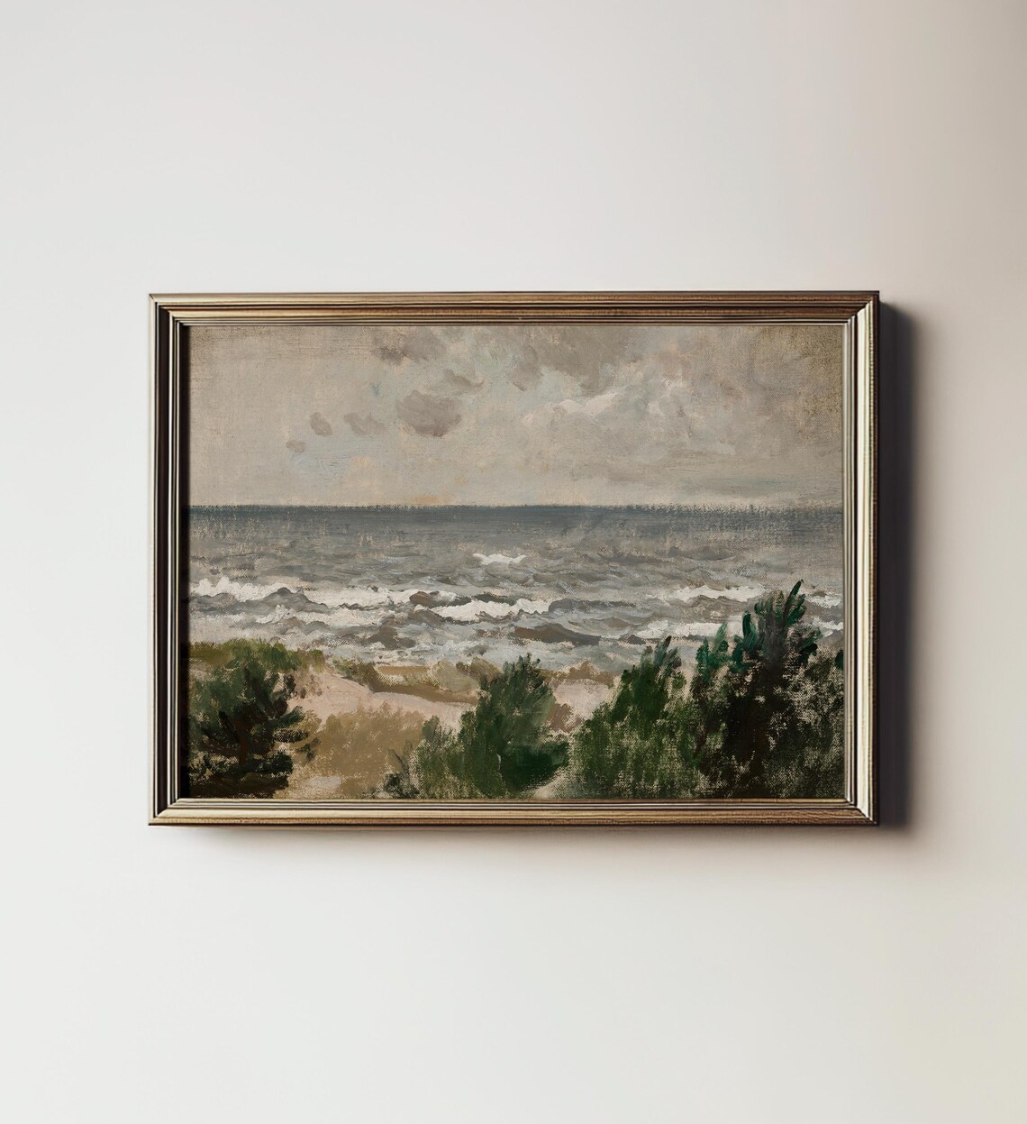 Rustic Summer Coastal Art Print, Vintage Seaside