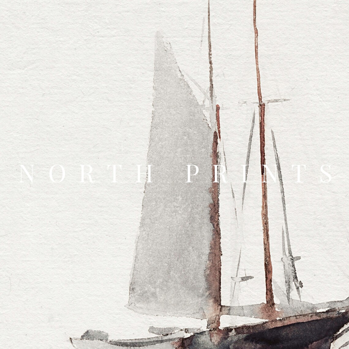 Neutral Nautical Sailboat Vintage Nursery Art Print - Image 2