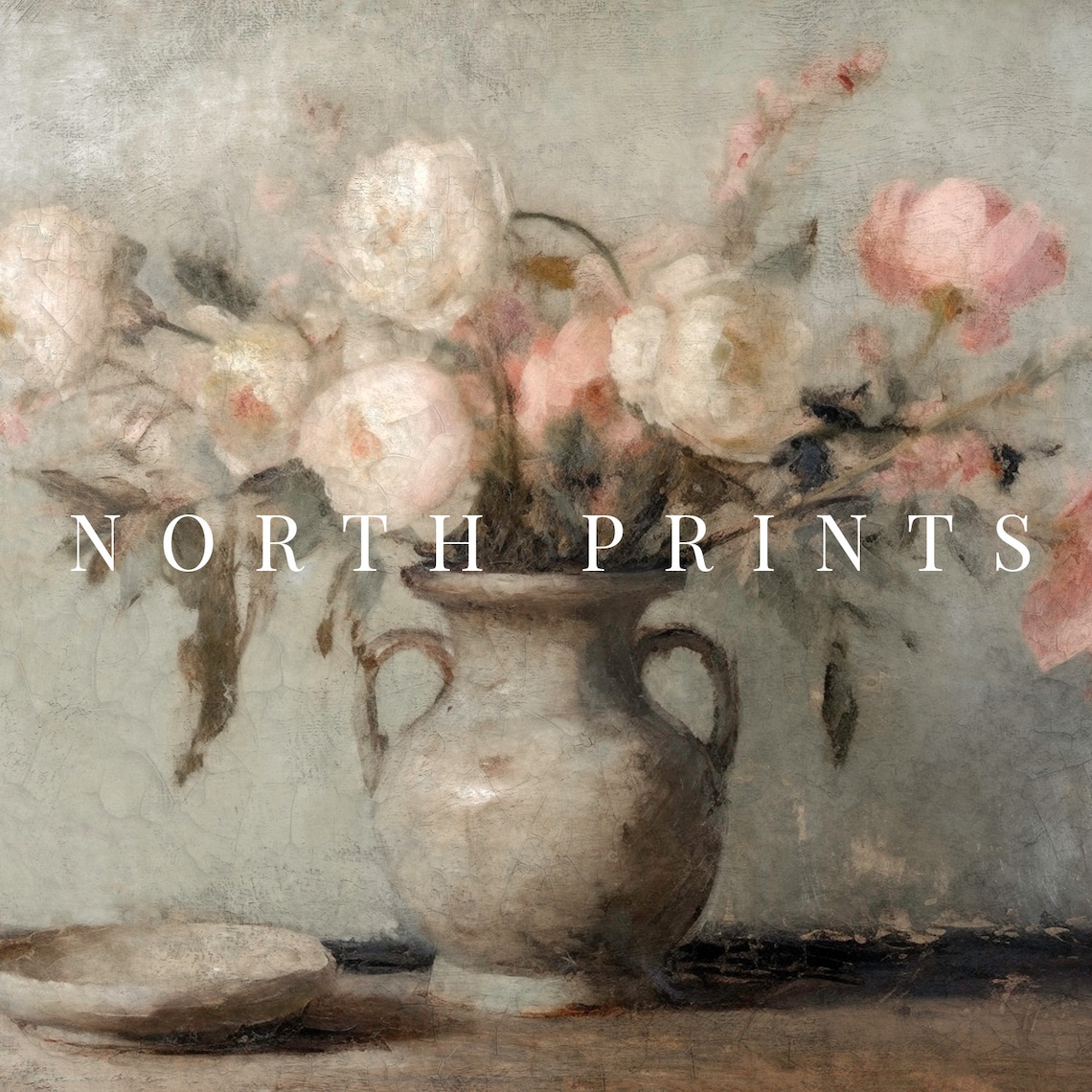 Vintage Muted Still Life Painting Floral Art Print - Image 3