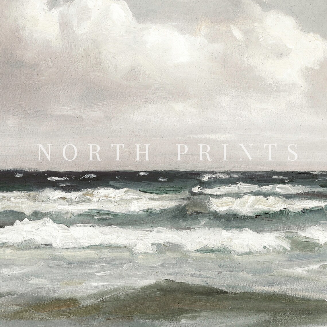 Seascape Coastal Painting, Vintage Ocean Art Print - Image 3