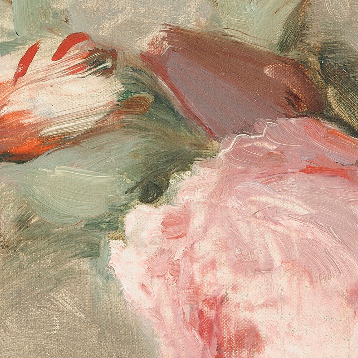 Pink Peonies Glass Vase Impressionist Floral Still Life Art Print - Image 4