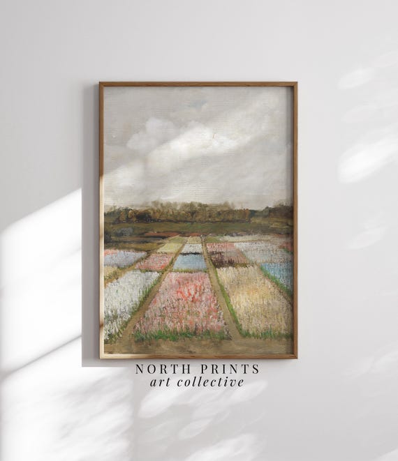 Amsterdam Tulip Fields Spring Landscape Poster
