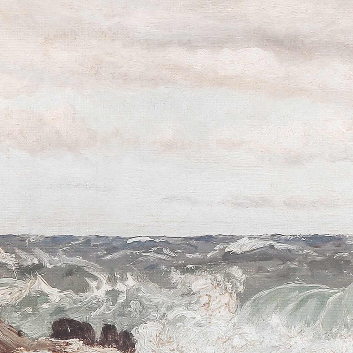 Coastal Vintage Ocean Waves Art Print - Image 2